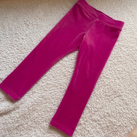 J. Crew Crewcuts pink velour leggings size 2 // 2679 - Picture 1 of 3